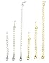 Necklace Bracelet Extender Set - 1", 2" & 4" - Gold & Silver Tone ~ 6 Pcs in Total (FB210)
