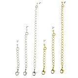 Necklace Bracelet Extender Set - 1", 2" & 4" - Gold & Silver Tone ~ 6 Pcs in Total (FB210) ~ Serenity Crystals, Inc.