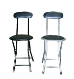Black Folding 2-pc. Chair Set
