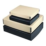 Light Impressions Truecore Drop Front Box, Holds 11 x 17 Prints and Papers, 3 Deep, Archival, Tan Color.