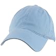 Cotton Twill Baseball Ball Cap Adjustable Hat Light Blue