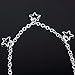 Seven Stars Silver Plated Thin Chain Anklet Bracelet Foot Jewelry Barefoot
