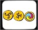 Decorated Mouse Pad with coins, United States, balls, wheels, signs, south