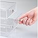 iDesign 3-Drawer Multipurpose Storage Container with Knobs, Clear, 2 Pack