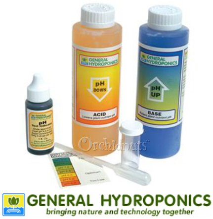 General Hydroponics pH Control Kit - pH Up and Down (8 Ounces), pH Tester