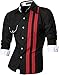jeansian Men's Slim Long Sleeves Fashion Casual Shirts Dress Shirt Tops Z021