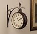 Wrought Iron Double Side Grand Central Station Wall Clock
