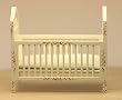 Elegant Dollhouse Miniature Handpainted Crib