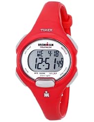 Timex Womens T5K783 Ironman Traditional 10-Lap Mid-Size Coral Resin Strap Watch