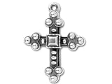 Antique Silver Byzantine Cross Charm