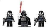 LEGO Star Wars LOOSE Mini Figure Darth Vader with Silver Lightsaber & 2 Shadow Troopers