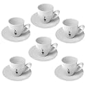 Bialetti 06983 espresso cups & saucers, set of 6.