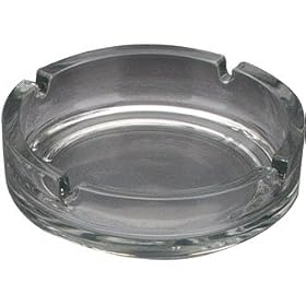 Glass Ashtray Large Clear Stackable - 144mm (Box 24)