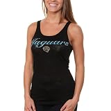 NCAA Reebok Jacksonville Jaguars Ladies B3 Burnout Logo Tank Top - Black (Small)