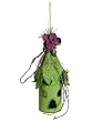 8.5" Princess Garden Whimsical Green Birdhouse Christmas Ornament