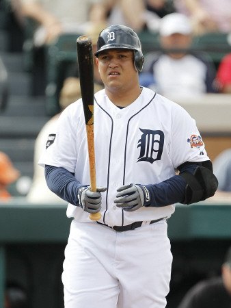 Toronto Blue Jays v Detroit Tigers, LAKELAND, FL - MARCH 01: Miguel Cabrera Photographic Poster Print by Leon Halip, 12x16