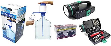 Survival Kit-Emergency Flashlight, Tool Kit & Drinking Water Pump,Emergency Supplies