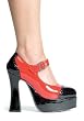 Women's 5 1/2 Inch Chunky Heel Two Tone Mary Jane