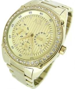 Armani Exchange Crystal Accents Gold-tone Dial Women's watch #AX5032