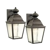Royce Lighting Twin Pack Outdoor Wall Lantern in Oil Rubbed Bronze Finish