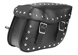 ALC Saddlebags 8204A-03 Montana Chubby Premium Vinyl Bolt-On Saddlebag with Studs - Pair