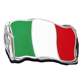 Italian Flag Belt Buckle Italy