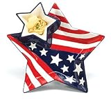 Patriotic Stars And Stripes Chip And Dip Set For Kitchen and Party Decor