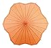 Quasimoon PaperLanternStore.com 32 Inch Orange Paper Parasol Umbrella, Scallop Shaped