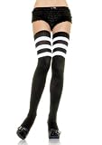 Leg Avenue Women's Athletic Ribbed Thigh-High Hosiery