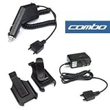 3-Piece Value Combo Pack Of Sony Ericsson W300 W300i Z530 z530i Includes: Vehicle Cigarette Lighter Power Charger with IC Chip + Black Swivel Belt Clip Holster + Home Wall Travel Plug in Ac Charger