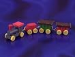 Miniature Painted Toy Railroad 4 pc Set