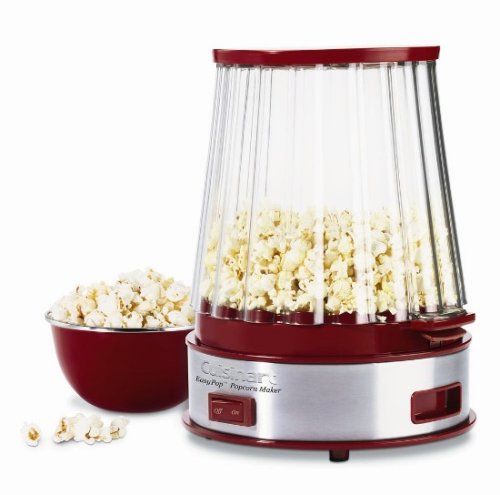 "Cuisinart CPM-900 EasyPop Popcorn Maker, Stainless Steel and Red"