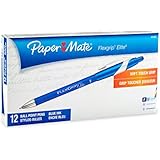 Paper Mate 85583 Flexgrip Elite Retractable Ballpoint Pens, Fine Point, Blue, 12-Pack