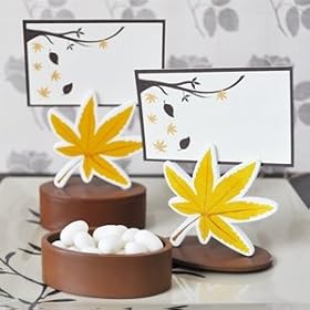 Leaf Place Card Favor Boxes with Designer Place Cards (Set of 288) - Baby Shower Gifts & Wedding Favors