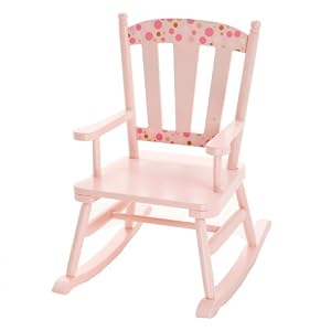 Levels of Discovery Simply Classic Rocker, Pink Polka Dots by 