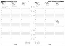 Filofax Diary Refills A5 Week On Two Pages - Lined