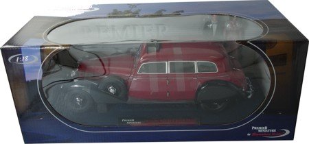 Imagen 2 de 1938 Mercedes Benz 770K Coupe [Signature PM-38203B], Borgoña rojo / Negro, 1:18 Die Cast