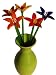 10 Piece Half Mixed Colors Glass Flowers 12
