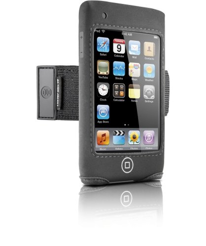 DLO 71055/10 Neopren-Tasche für iPod Touch 2G (Armband, Sichtfenster und 360° drehbaren Gürtel-Clip) schwarz