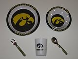 IOWA HAWKEYES Team Logo 5 Piece Baby Child Dinner Set ( Sipping cup, Plate, Bowl, Fork,... by Duckhouse