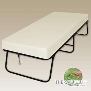 Sleep Master Traveler Deluxe Folding Memory Foam Guest Bed, Plus Bonus Storage Bag
