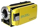 Sanyo Xacti VPC-WH1EX HD-Camcorder (SD/SDHC-Card, 30-fach opt. Zoom, 2 Megapixel, 6,4 cm (2,5 Zoll) Display, bis zu 3m wasserdicht) gelb