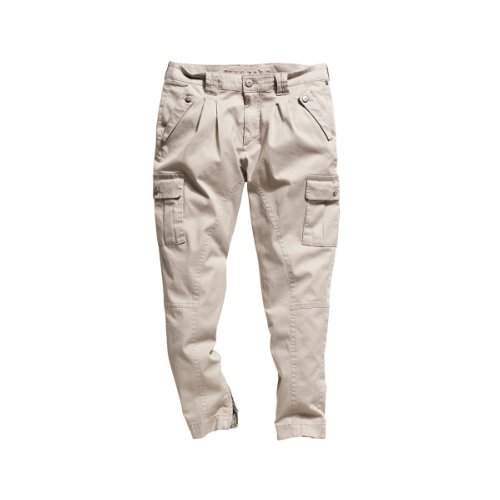 Timezone Damen Hose Niedriger Bund, Allegra cargo pants 16-0069, Gr. 25, Beige (grey beige Preisvergleich