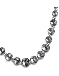 Sterling Silver Native Pearl Graduated Bead Necklace 24"