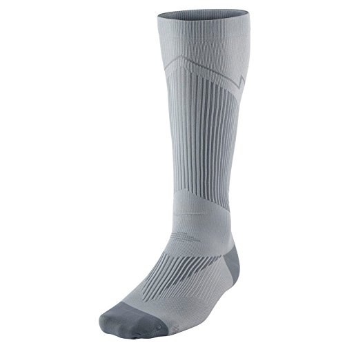 Nike Elite Graduated Compression OTC Running Socks - White/Wolf Grey