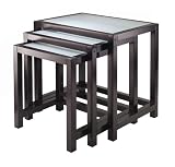 Copenhagen 3-pc Nesting Table Set with Glass top