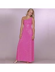 Georgette/Polyester Beaded Slit Evening Dress/Prom Dress 