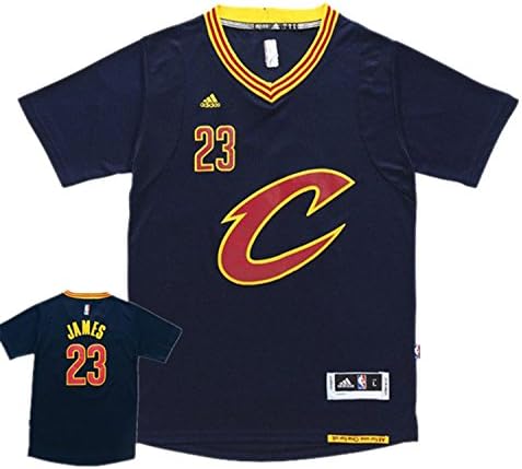 Cavaliers 23 LeBron James Blue 2014-15 New Revolution 30 Short Sleeve Jersey Size-L
