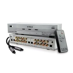 Nyrius HD Ready Component Video Source Selector Switch (SW201) & Bonus 6 Foot Toslink to Toslink Fiber Optic Digital Audio Cable (TOSCAB6E)