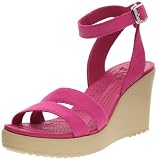 41LD5qP VaL. SL160  crocs Womens Leigh Wedge Sandal,Berry/Natural,7 M US
